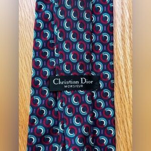 Christian Dior Monsieur Vintage Men’s Geometric Luxury Neck Tie OS